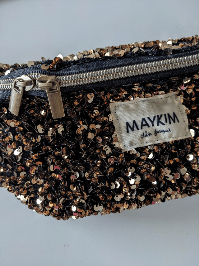 Sac banane sequins dorés