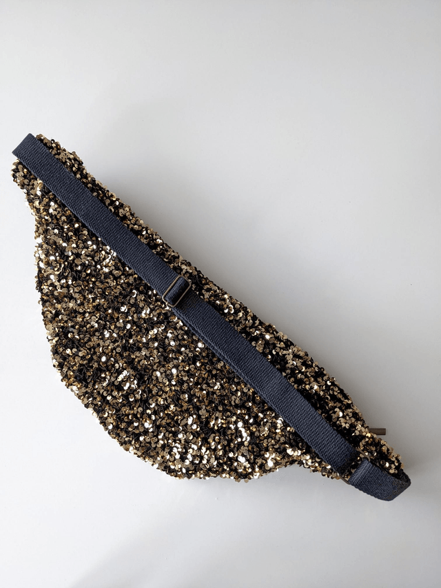 Sac banane XL sequins dorés