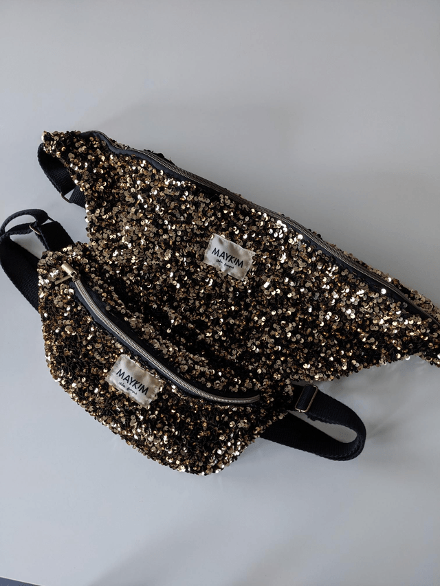 Sac banane sequins dorés