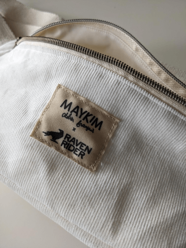 Sac banane velours blanc